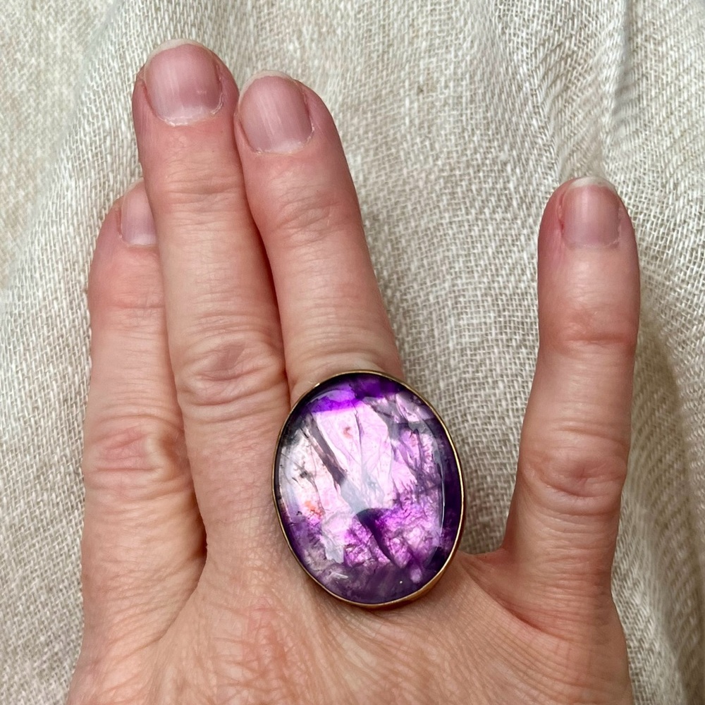 Star Amethyst Ring - Adjustable - image 3
